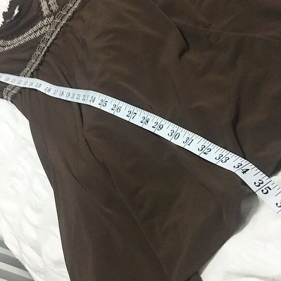 Talbots short sleeve a line dress with embroidery detail. Size MP - Picture 10 of 11